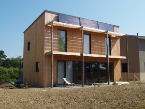 Maison bois à Bazouges - façade sud