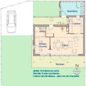 maison bois à Bazouges - plan RdC